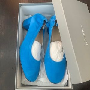 Everlane Italian Leather Day Heel (Blue)